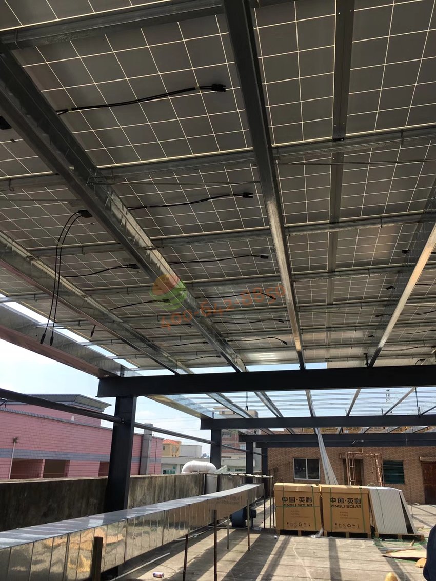 年瑞電子270.54KW光伏發電站組件鋪設效果圖 年瑞電子270.54KW光伏發電站組件鋪設效果圖