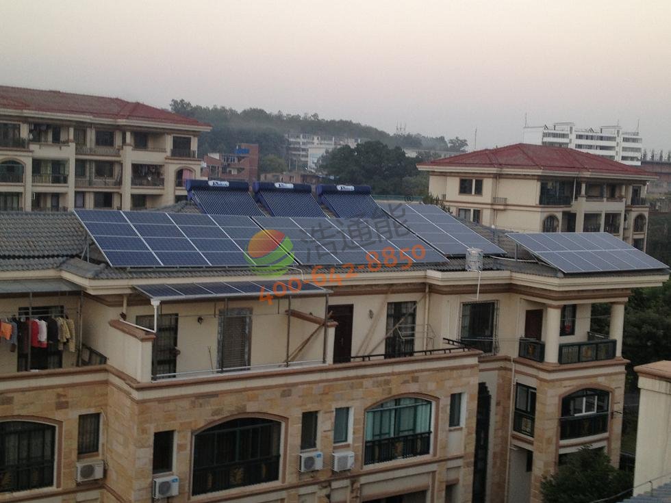 廣州番禺富豪山莊富景苑徐總別墅屋頂15.9kw家庭光伏電站項目